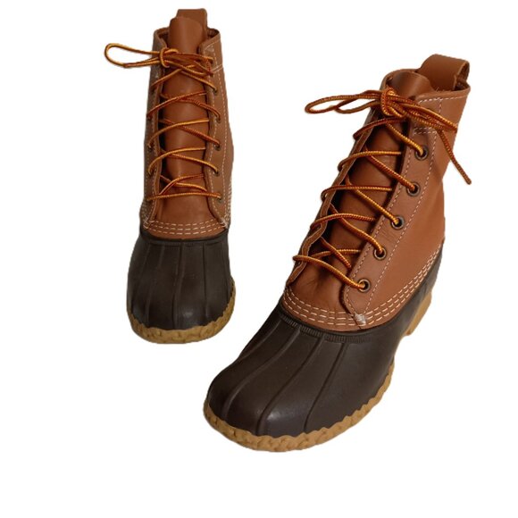 L.L. Bean Women’s Bean Boots Brown Bottom Waterproof Duck Boots Size 6M - Picture 2 of 16